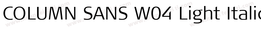 COLUMN SANS W04 Light Italic字体转换
